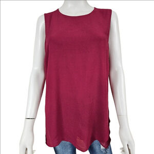 Lex & Madison Sleeveless Scoop Neckline A-Line Handkerchief Style Hem Size XL